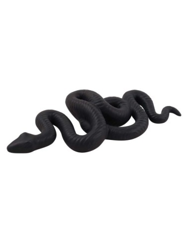 Statuette serpent en grès noir L24