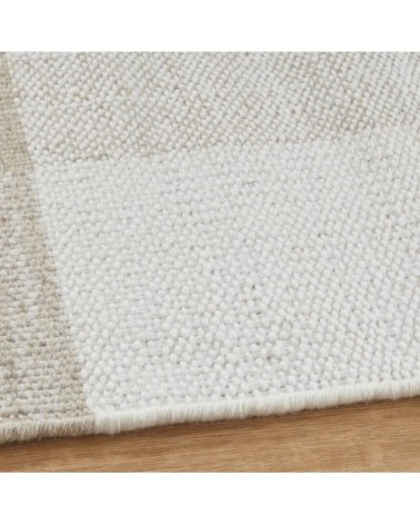 Tapis tissé main beige et écru 140x200, OEKO-TEX®