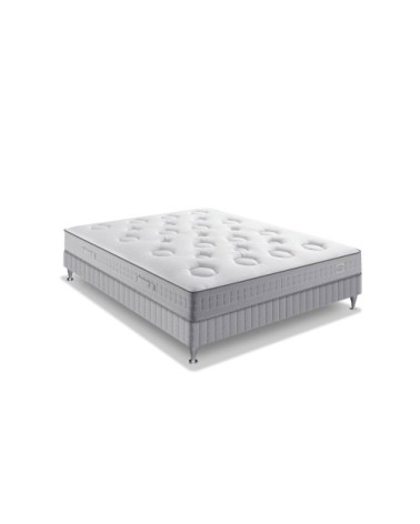 Ensemble 140x200 matelas H26 ressort ensachés, mi-ferme, sommier