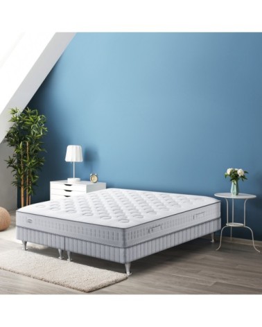 Ensemble 160x200 matelas H23 ressort ensachés, ferme, 2 sommiers