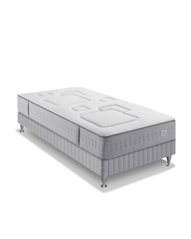 Ensemble 90x190 matelas H25 ressort ensachés, ferme, sommier