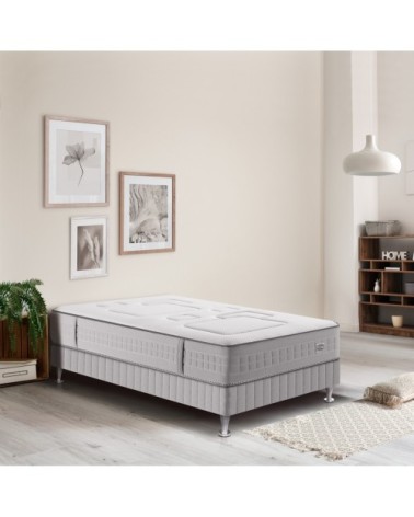 Ensemble 90x190 matelas H25 ressort ensachés, ferme, sommier