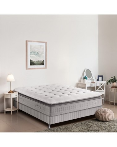 Ensemble 140x200 matelas H29 ressort ensachés, ferme, sommier