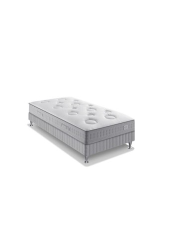 Ensemble 90x190 matelas H26 ressort ensachés, mi-ferme, sommier