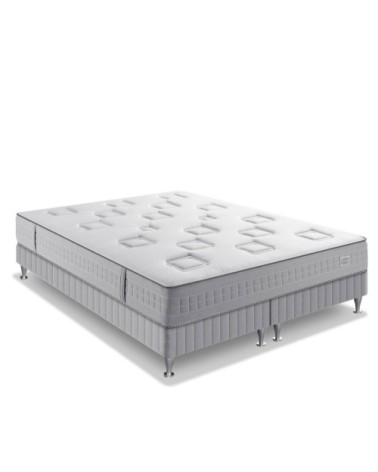 Ensemble 160x200 matelas H24 ressort ensachés, ferme, 2 sommiers