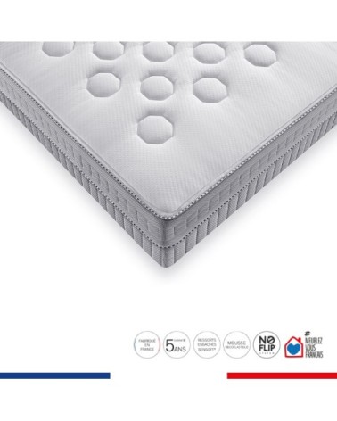 Matelas 90x190, ressort ensachés, ferme, H23