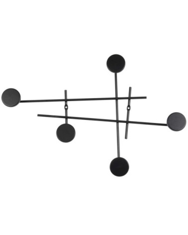 Patère 5 crochets déstructurée en métal noir