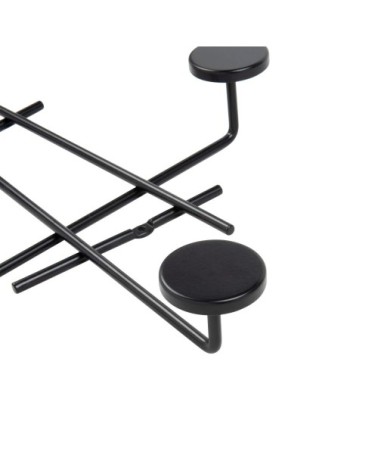 Patère 5 crochets déstructurée en métal noir