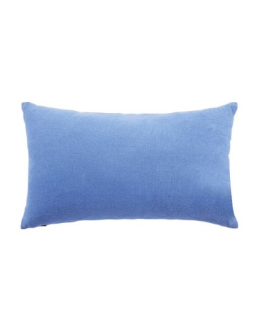 Coussin en coton imprimé bleu marine et bleu clair 30x50