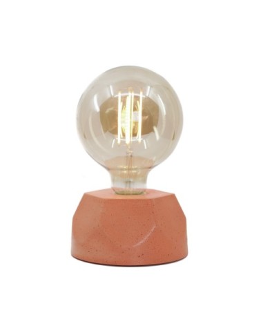 Lampe hexagone en béton orange fabrication artisanale
