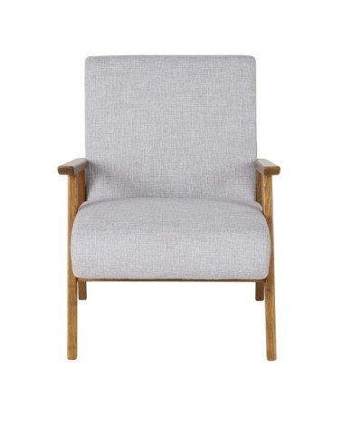 Fauteuil vintage gris clair