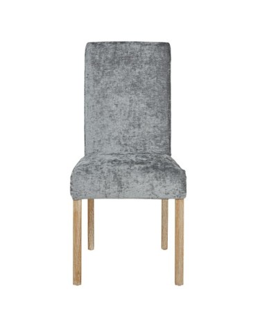 Housse de chaise en velours gris anthracite, OEKO-TEX®