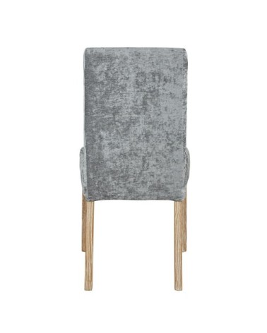 Housse de chaise en velours gris anthracite, OEKO-TEX®