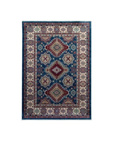 Tapis ethnique berbère en polyester bleu 200x300