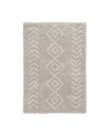 Tapis ethnique berbère en polypropylène beige 120x170