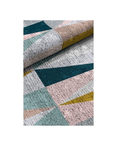 Tapis géométrique scandinave en polyester multicolore 120x170
