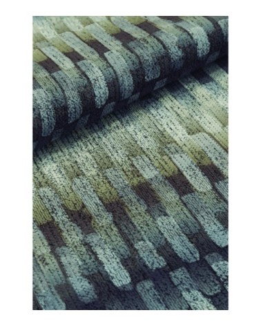 Tapis décoratif en coton en impression digital bleu 120x170