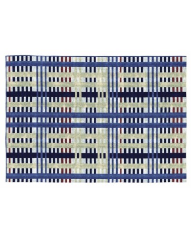 Tapis décoratif en coton en impression digital multicolore 140x200 cm