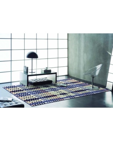 Tapis décoratif en coton en impression digital multicolore 140x200 cm