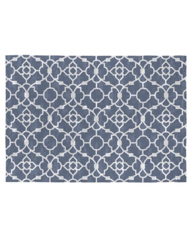 Tapis décoratif en coton en impression digital bleu 160x230 cm