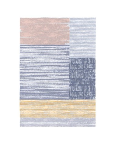 Tapis décoratif en coton en impression digital multicolore 80x150 cm