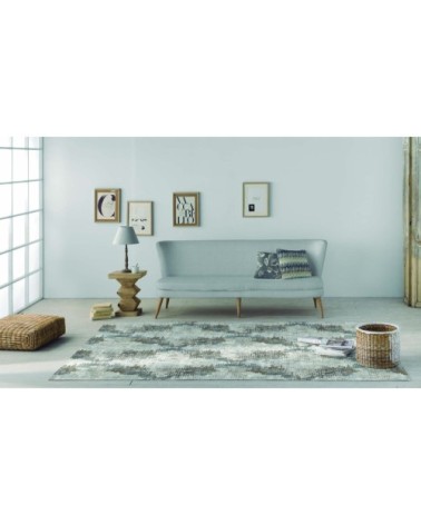 Tapis décoratif en coton en impression digital gris 160x230 cm