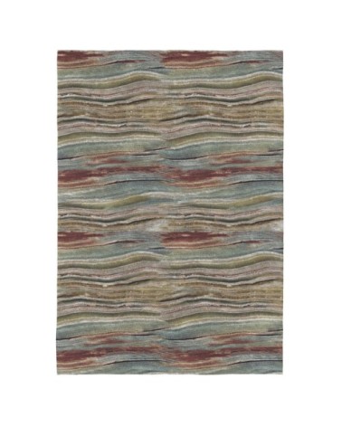 Tapis courbe contemporaine en polyester multicolore 80x150
