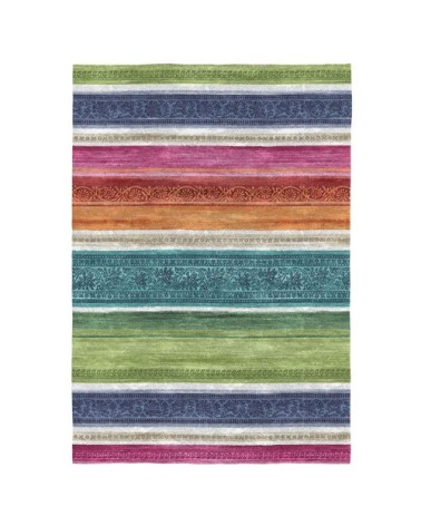 Tapis décoratif en coton en impression digital multicolore 80x150 cm