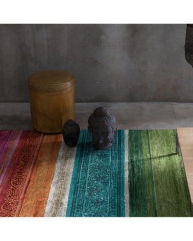 Tapis décoratif en coton en impression digital multicolore 80x150 cm