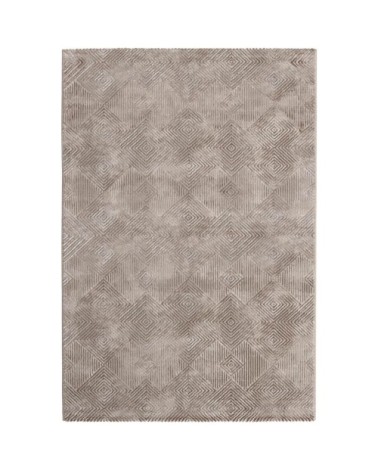 Tapis géométrique design en polyester beige 80x150