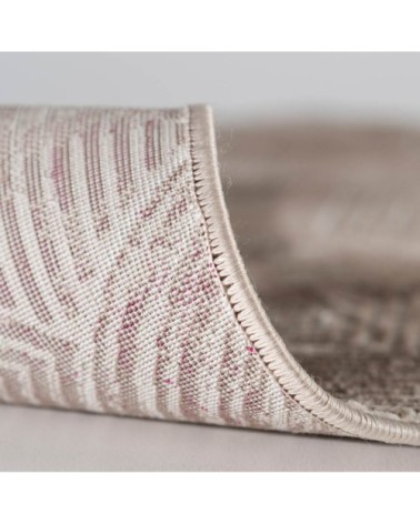 Tapis géométrique design en polyester beige 80x150