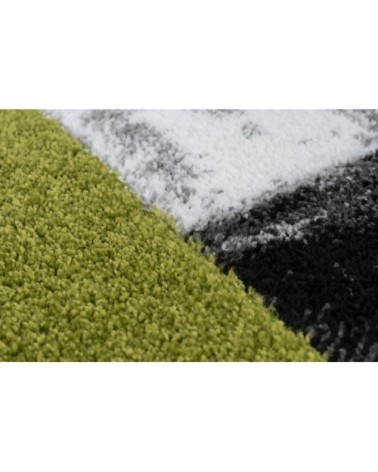 Tapis rayé design en polypropylène vert 200x290