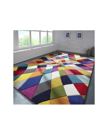 Tapis  design en polypropylène multicolore 120x170