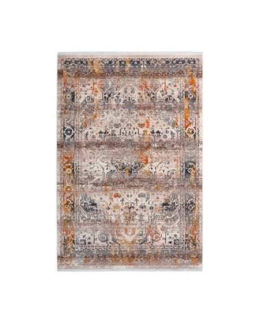 Tapis rayé vintage en polypropylène taupe 40x60