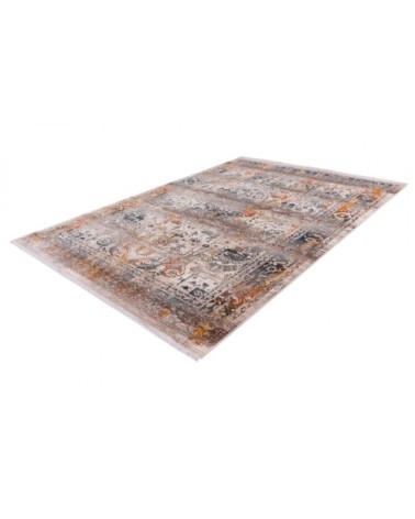 Tapis rayé vintage en polypropylène taupe 40x60