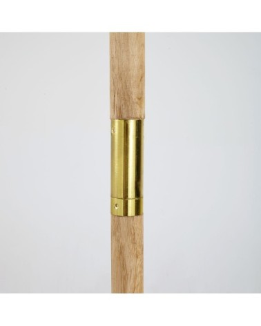 Parasol en sapin et fibre végétale tressée