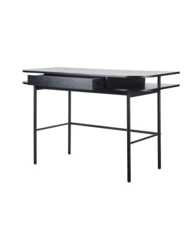 Bureau 1 tiroir noir mat