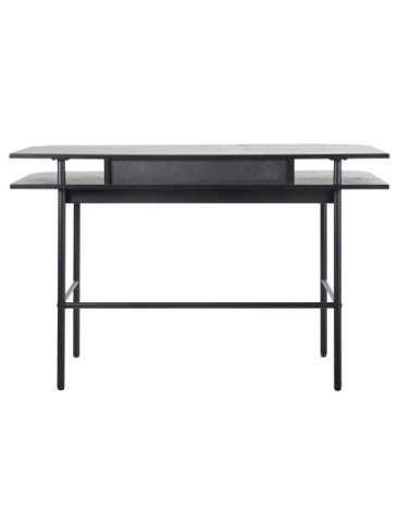 Bureau 1 tiroir noir mat