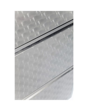 Casier à chaussures 3 tiroirs en acier gris