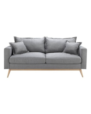 Canapé style scandinave 3 places gris clair