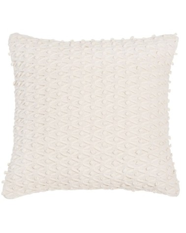 Coussin en coton ivoire 45x45