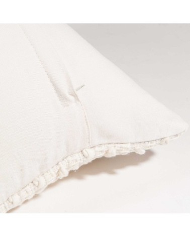 Coussin en coton ivoire 45x45
