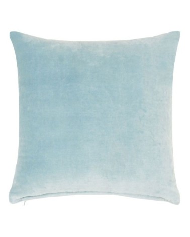 Housse de coussin en coton bleu motifs brindilles 40x40