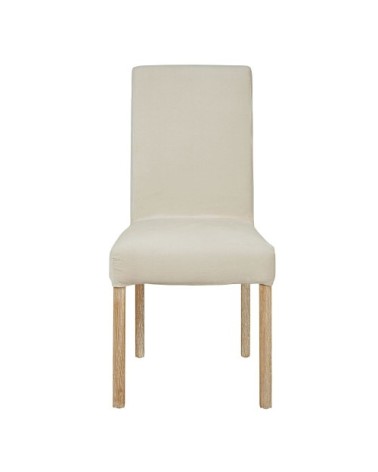 Housse de chaise en velours beige, OEKO-TEX®