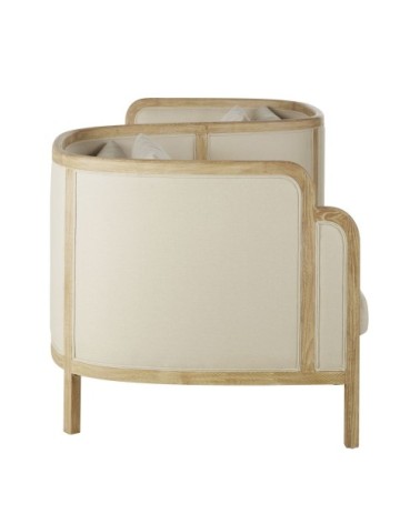 Fauteuil double en lin beige