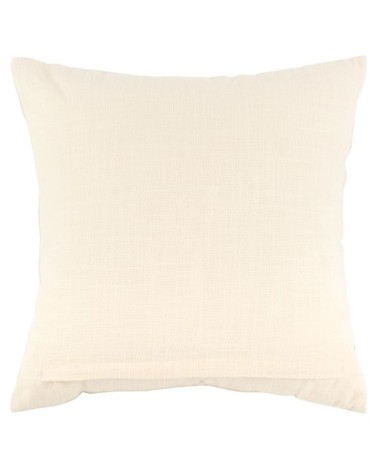 Coussin en coton brodé imprimé tropical 45x45