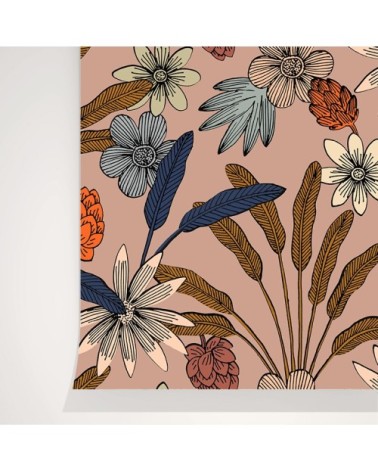 Rouleau de papier peint imprimé fleuri