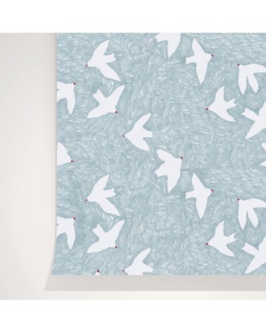 Rouleau de papier peint imprimé oiseaux