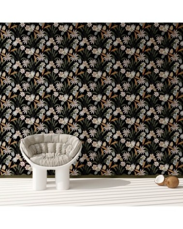 Rouleau de papier peint imprimé fleuri