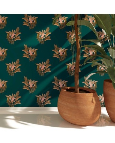 Rouleau de papier peint imprimé singes dans la jungle